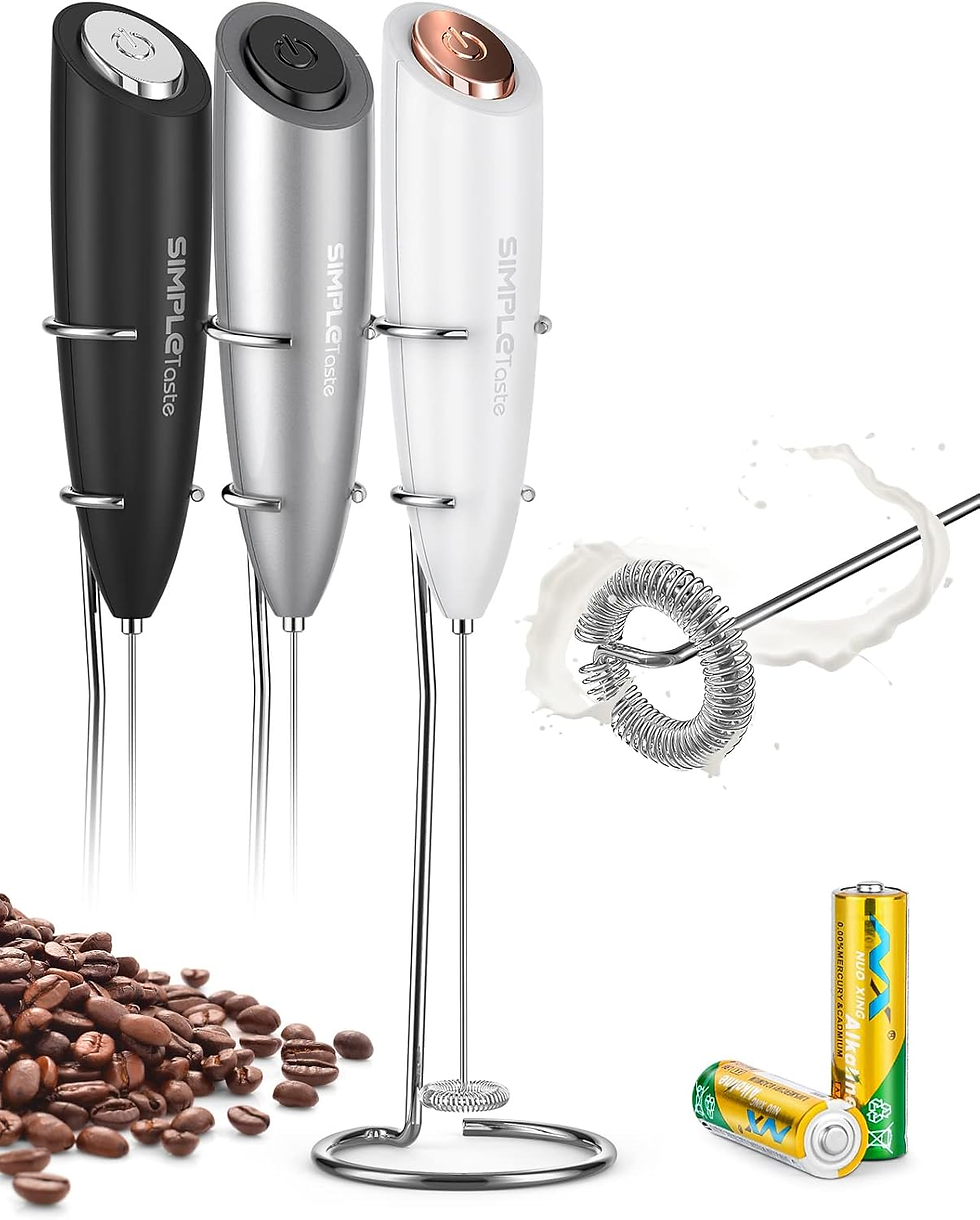 Thumbnail: Milk Frother Handheld Electric Foam Maker, USB-C Rechargeable
