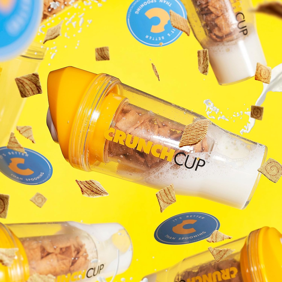 Thumbnail: XL YELLOW - Portable Plastic Cereal Cups for Breakfast on the Go