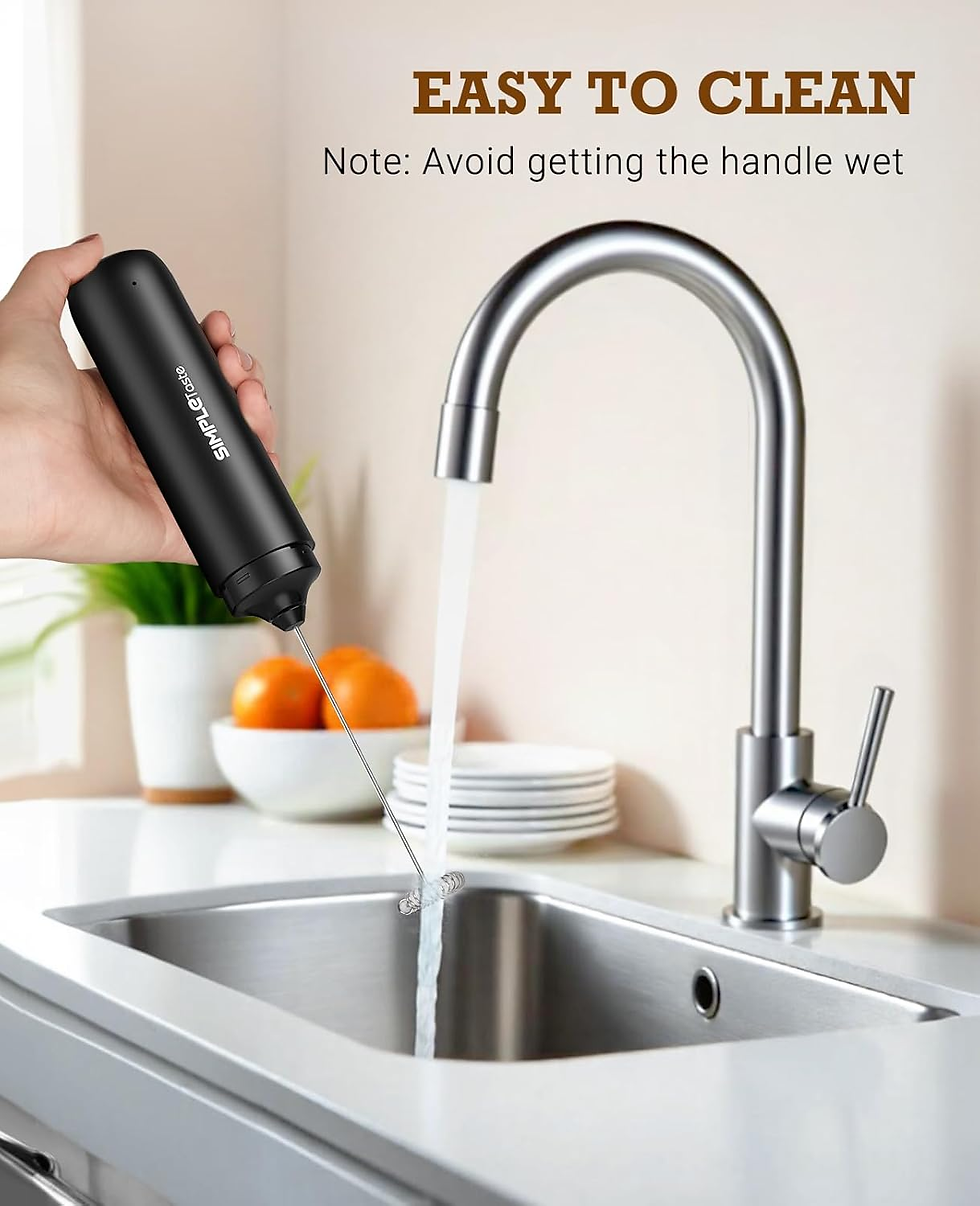 Thumbnail: Milk Frother Handheld Electric Foam Maker, USB-C Rechargeable