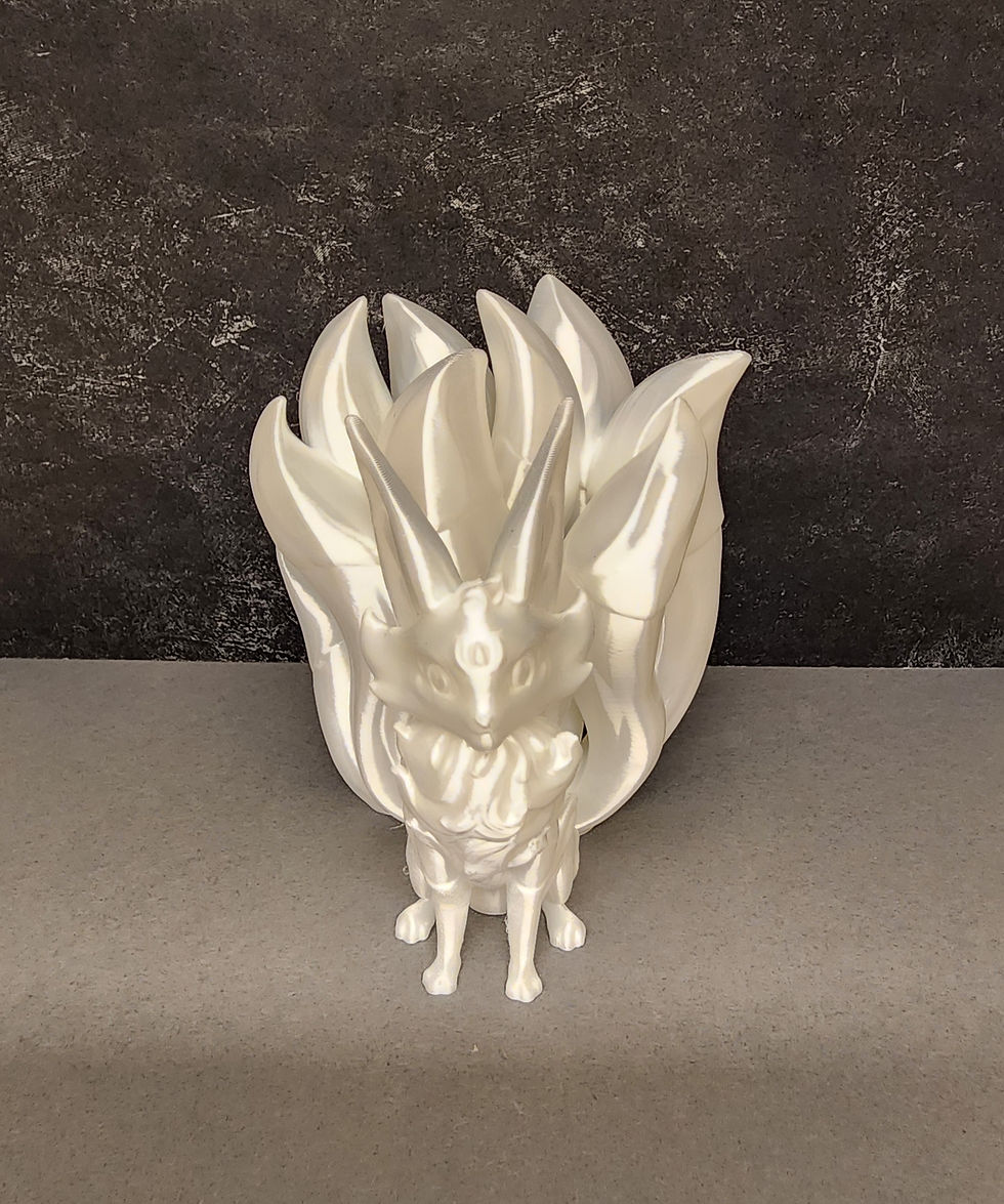 3D printed Kitsura "the nine tailed fox" statue
