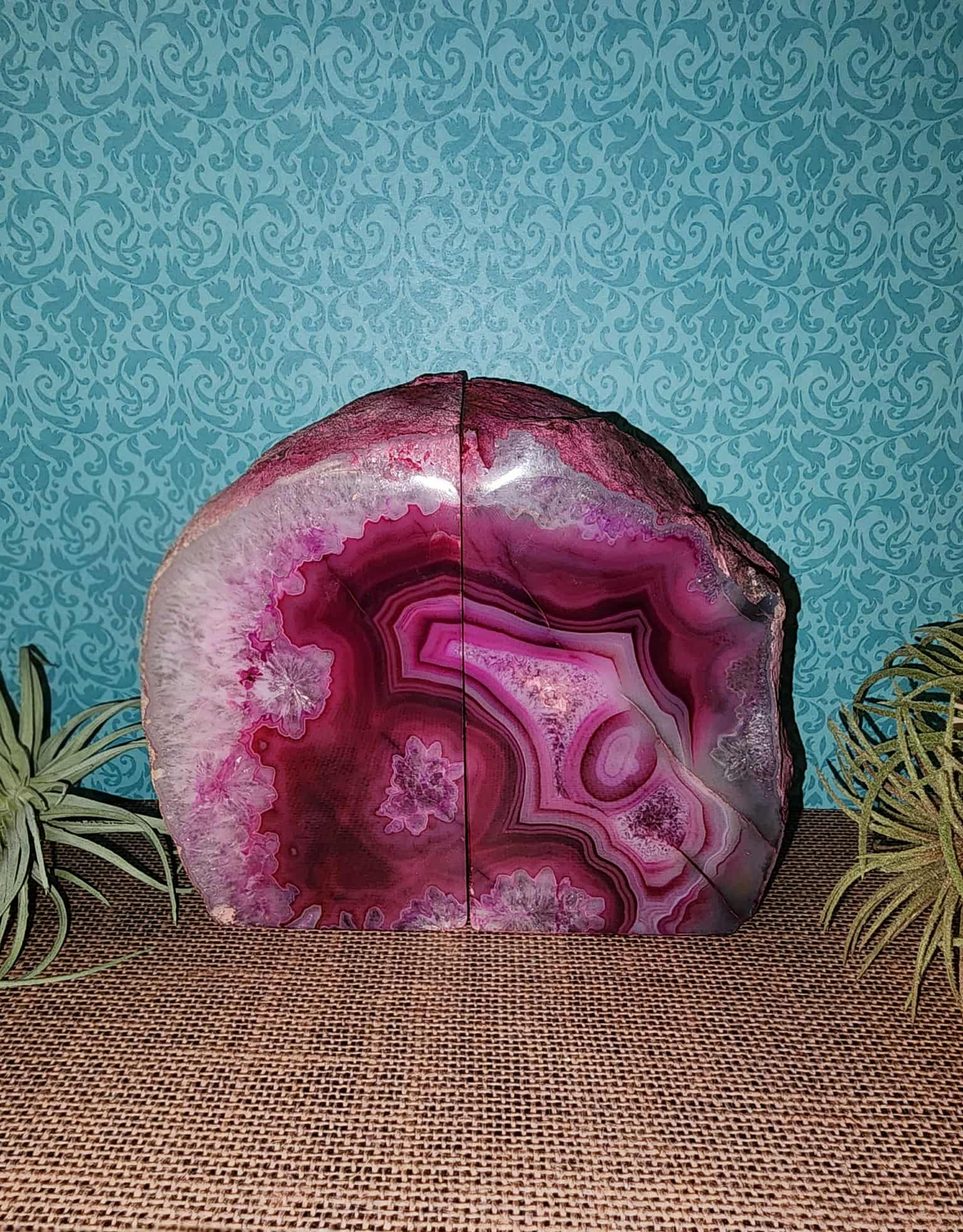 Flower Agate Bookend