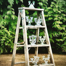 Vintage glass & crystal candelabras