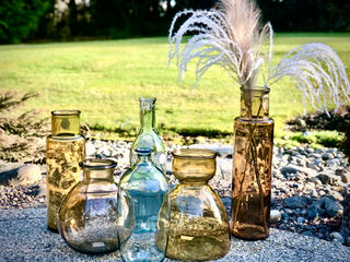 Large Boho Glass Floor Vases