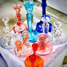 Vintage Glass & Crystal Candlesticks - From $2