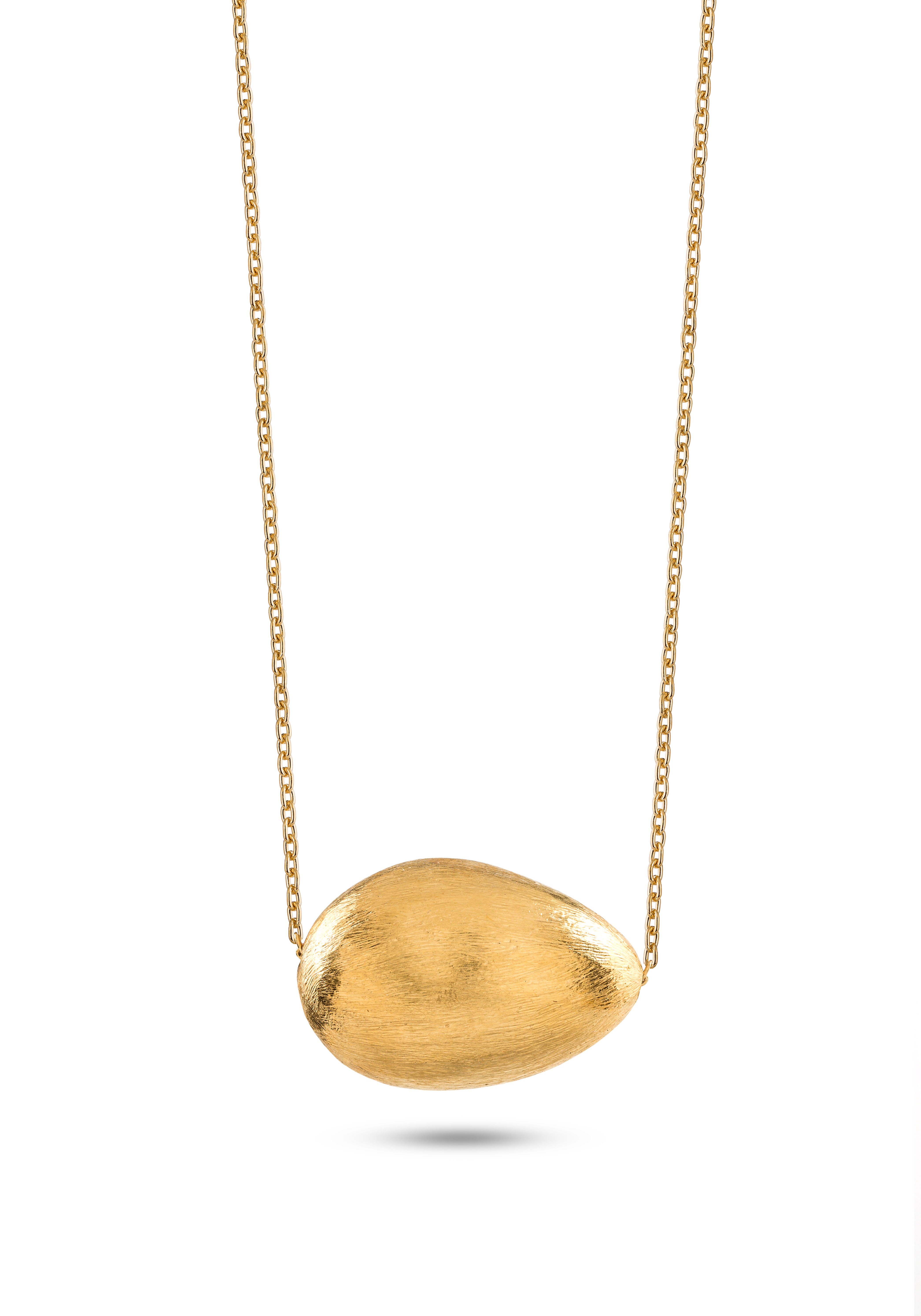 Colar Em Prata Dourada Pequena Bola