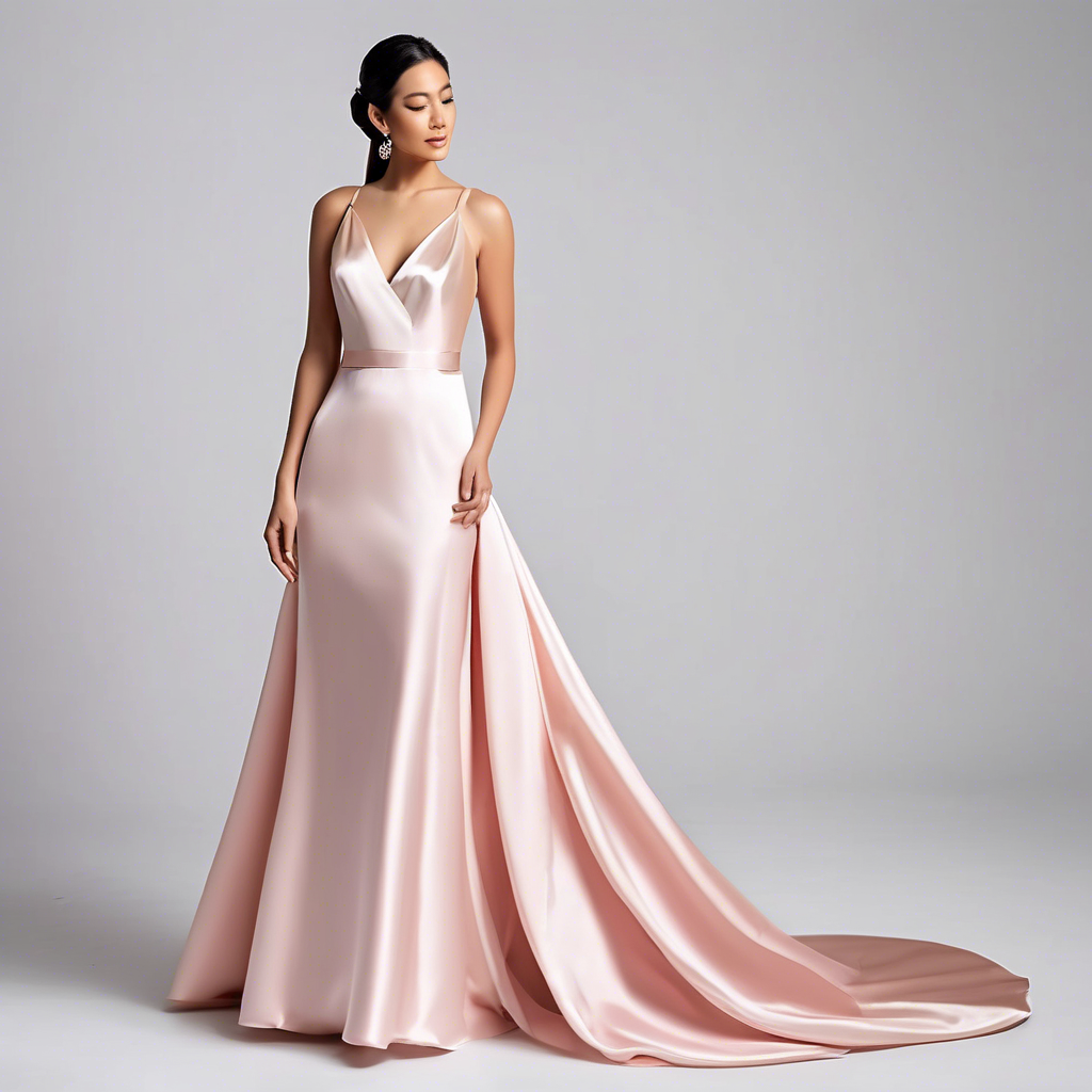 Sleek Satin Prewedding Gown