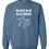 Thumbnail: Slate blue crewneck sweatshirt with white Dance Dad Playbook design. 