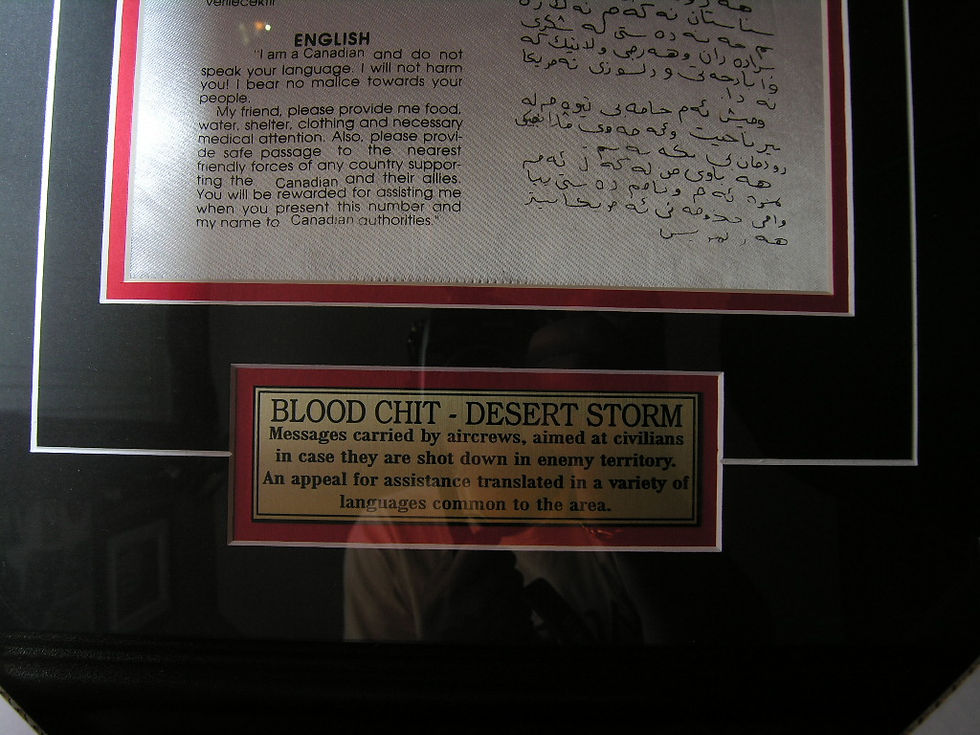 Thumbnail: BLOOD CHIT - CANADA - DESERT STORM 