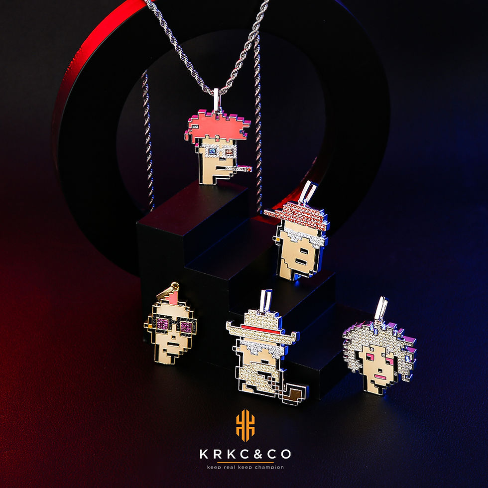 Thumbnail: Y2K Fashion NFT Pendants Crypto Metaverse Ape Design Custom Pendant