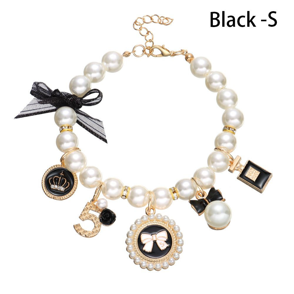 Pet Products Cat Jewelry Cute Collar Dog Cat Princess Bow Necklace Pet Pearl Col