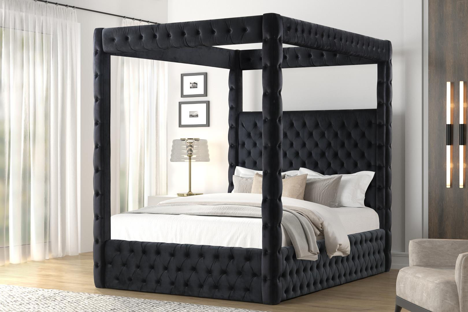 Mira Queen Canopy Bed black 