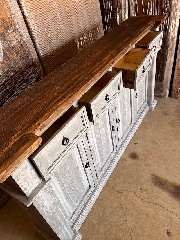 Thumbnail: Zamy Silver Console Entryway Table 74"