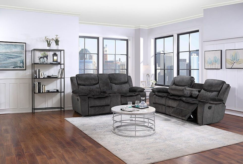 Thumbnail: Silverado 2-Pieces Gray Reclining Living Room Set 