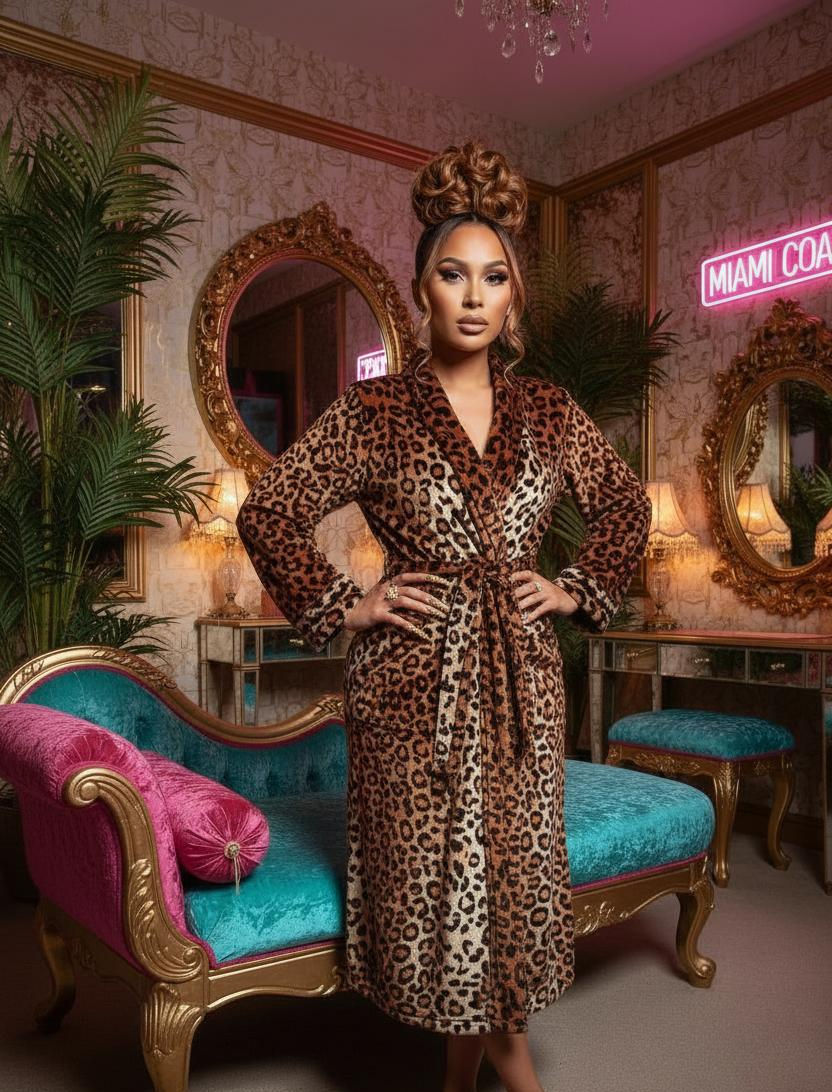 Pink Leopard Robe Leopard Robe | 2TRAVEL8