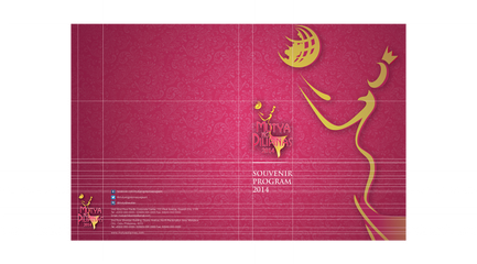 Full front and back cover page illustration "Mutya ng Pilipinas" 2014 Magazine.