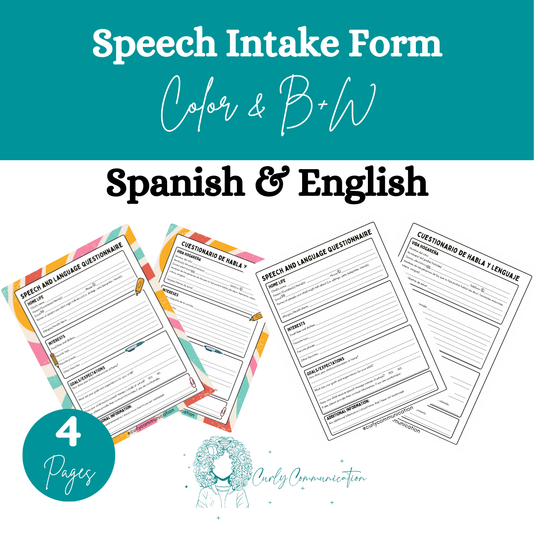 Bilingual Speech Therapy Intake Forms
