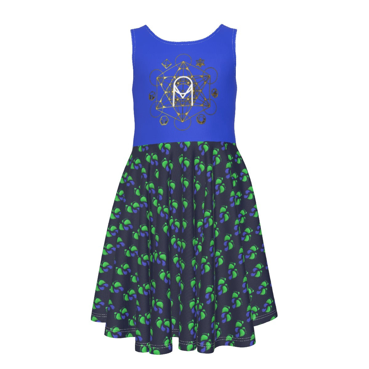 Kid's Sleeveless Vest Dress - Delilah wild ones