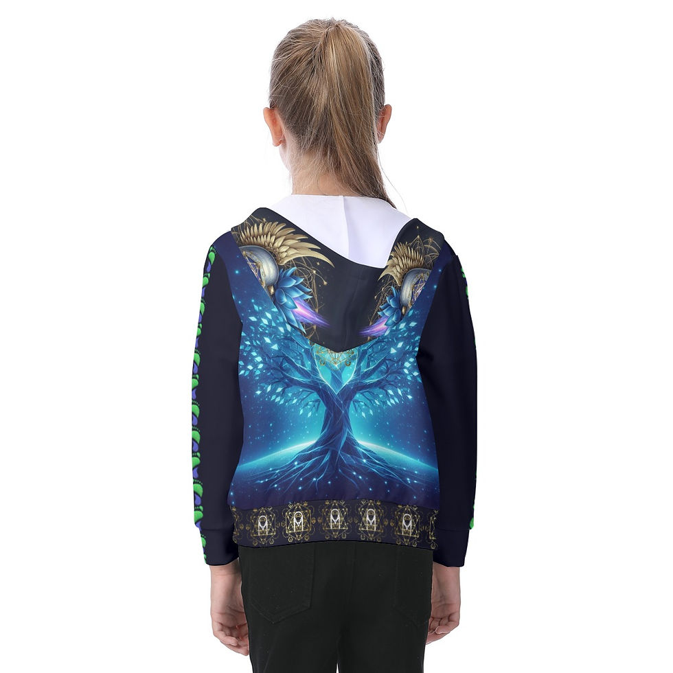 Thumbnail: Kid's Zip-up Hoodie With Patch Pocket = Jimmy Moon