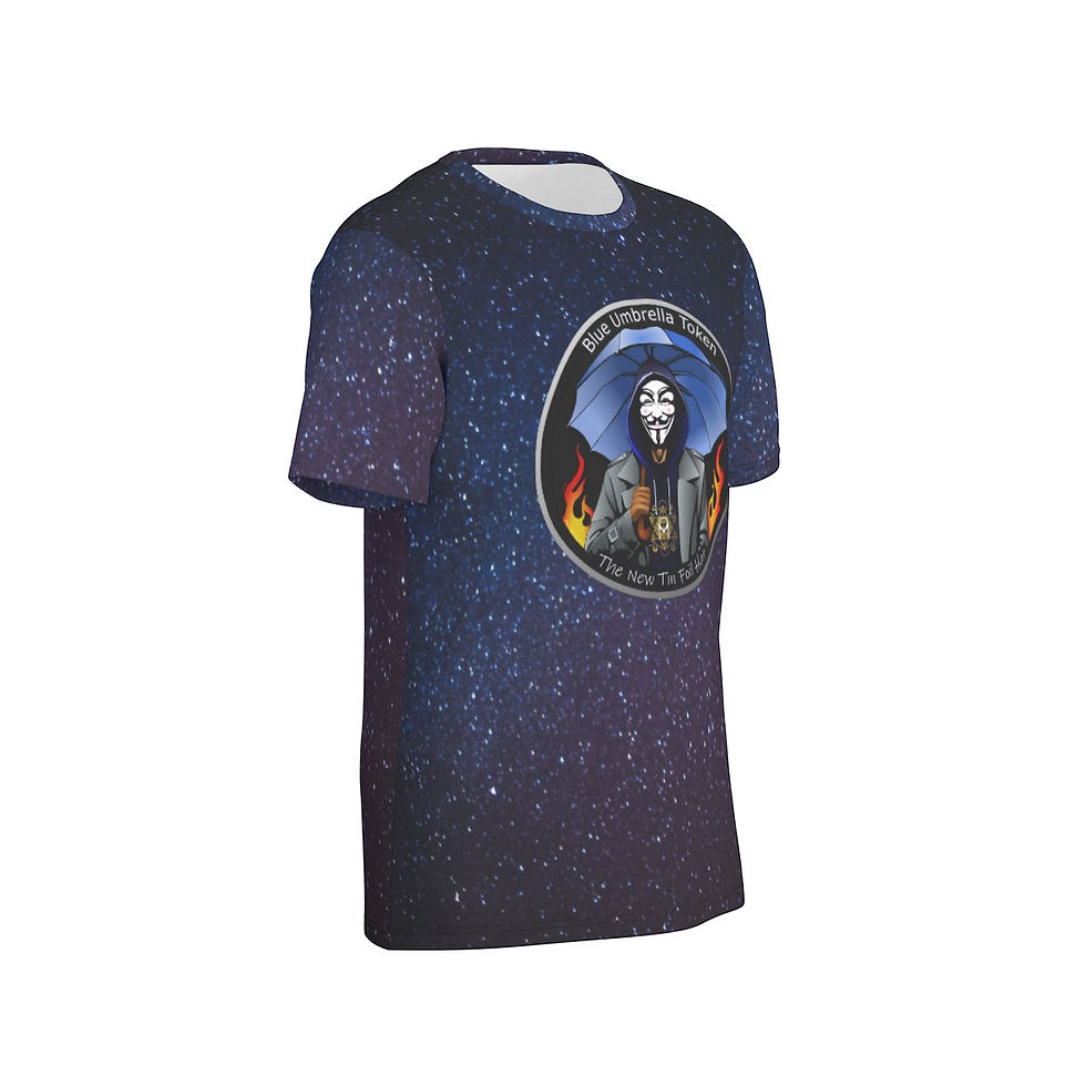 Thumbnail: T-Shirt - Blue Umbrella Token - WF logo on back | 190GSM Cotton