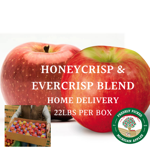 Honeycrisp & Evercrisp Blend Home Delivery 22LB Box Fresh MI Apples