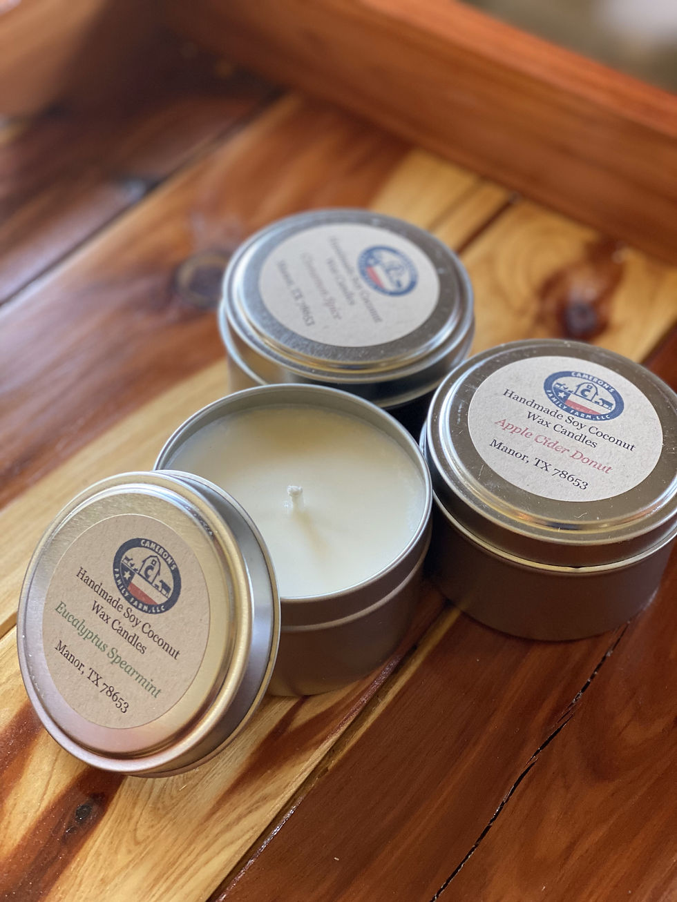 Soy Coconut Wax Candles 8 oz Tins