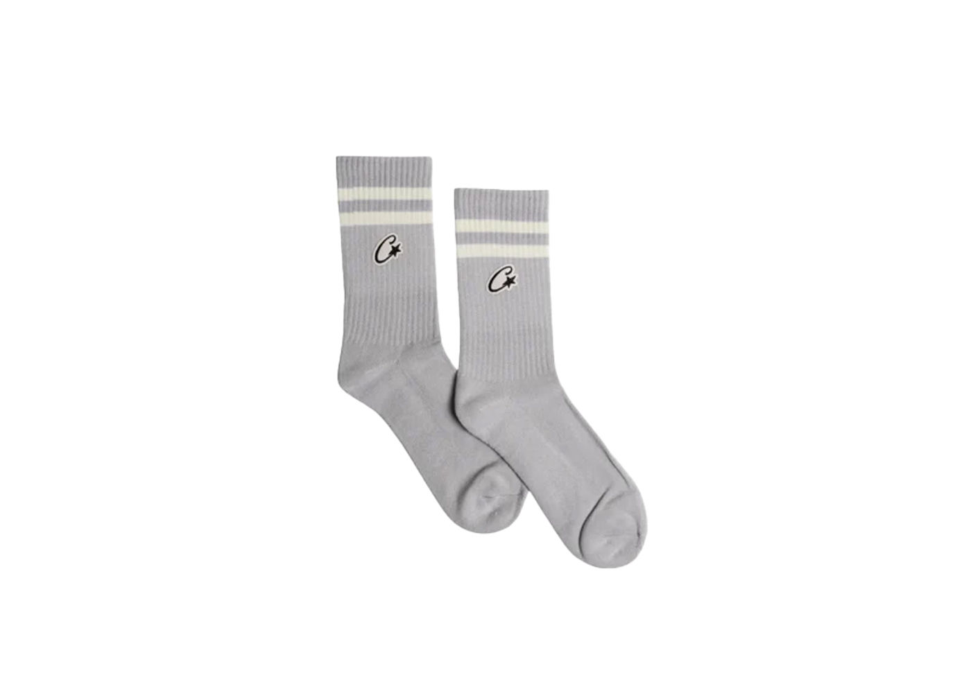 Corteiz Patch Socks Grey White