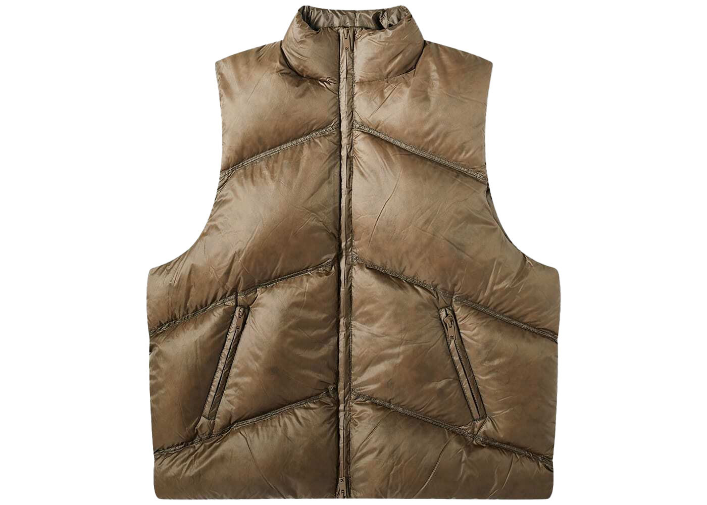 Represent Cropped Down Vest 'Brown'
