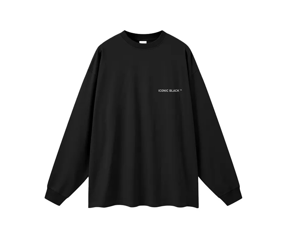 Iconic Black Classic Long Sleeve Tee