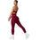 Thumbnail: Bo+Tee Soft Active Mid-Rise Leggings Burgundy