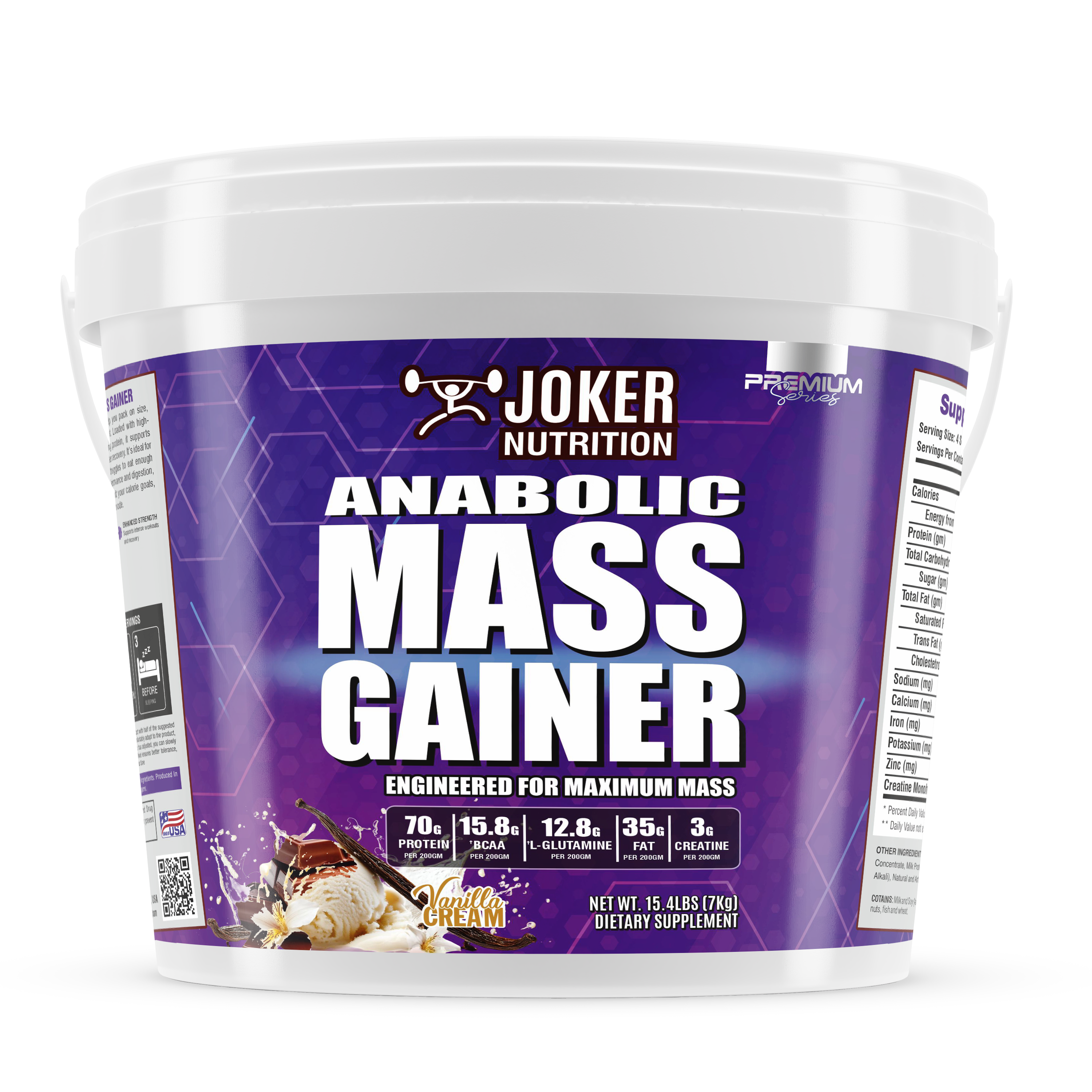 Joker Nutrition Premium Series Anabloic Mass Gainer (Vanilla Cream)