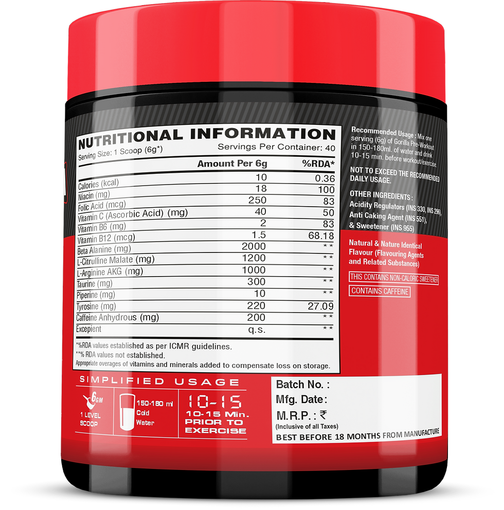 Thumbnail: Gorilla Pre Workout Explosive Energy and Superior Focus