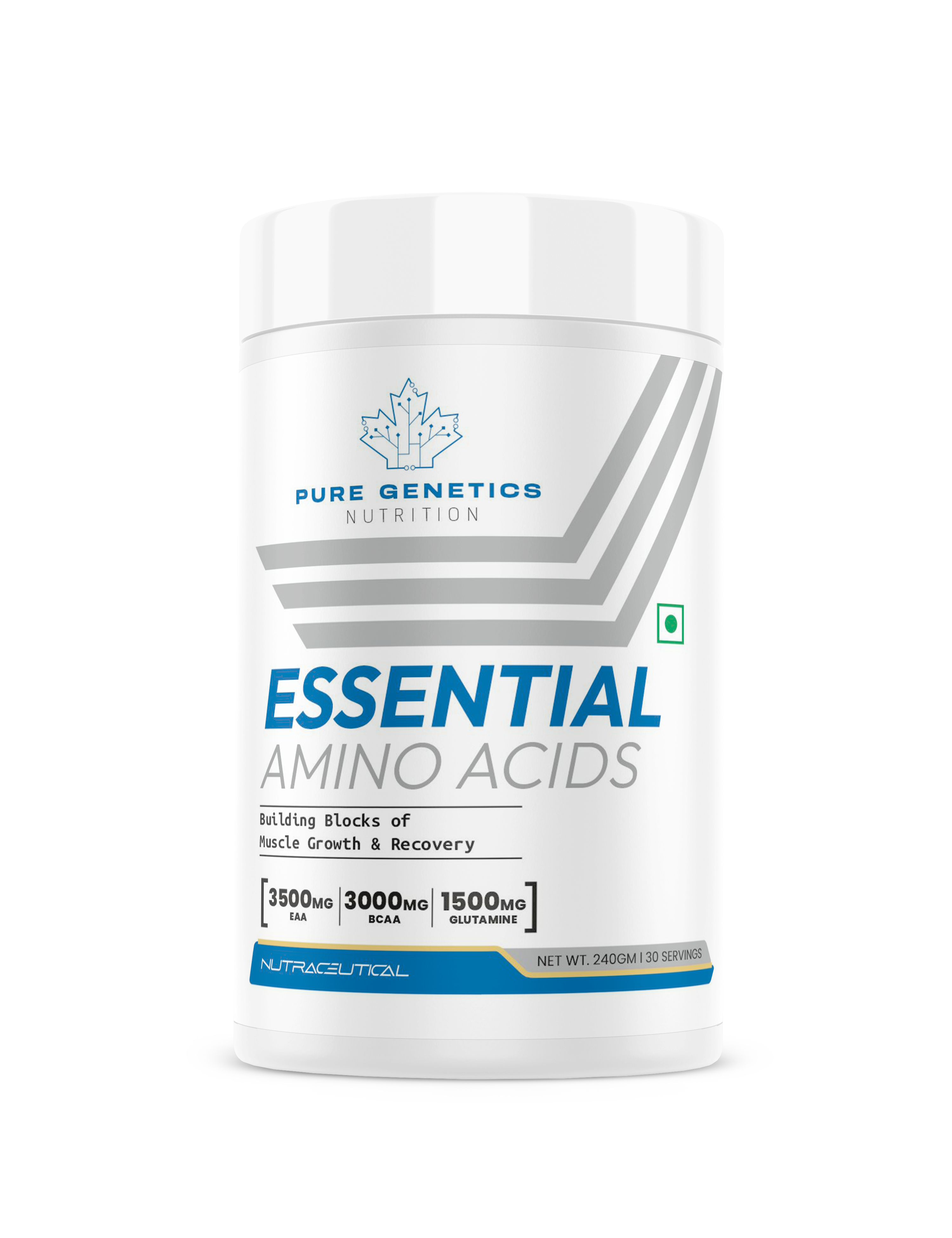 Pure Genetics Essential Amino Acids EAA with BCAA and Glutamine 240g