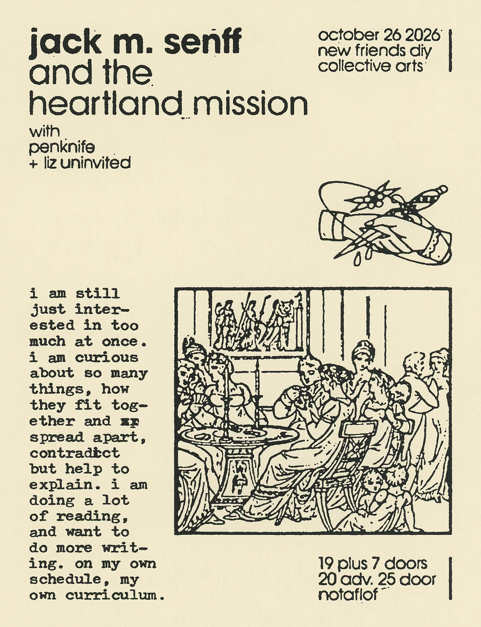 Jack M. Senff and the Heartland Mission / Penknife / Liz Uninvited