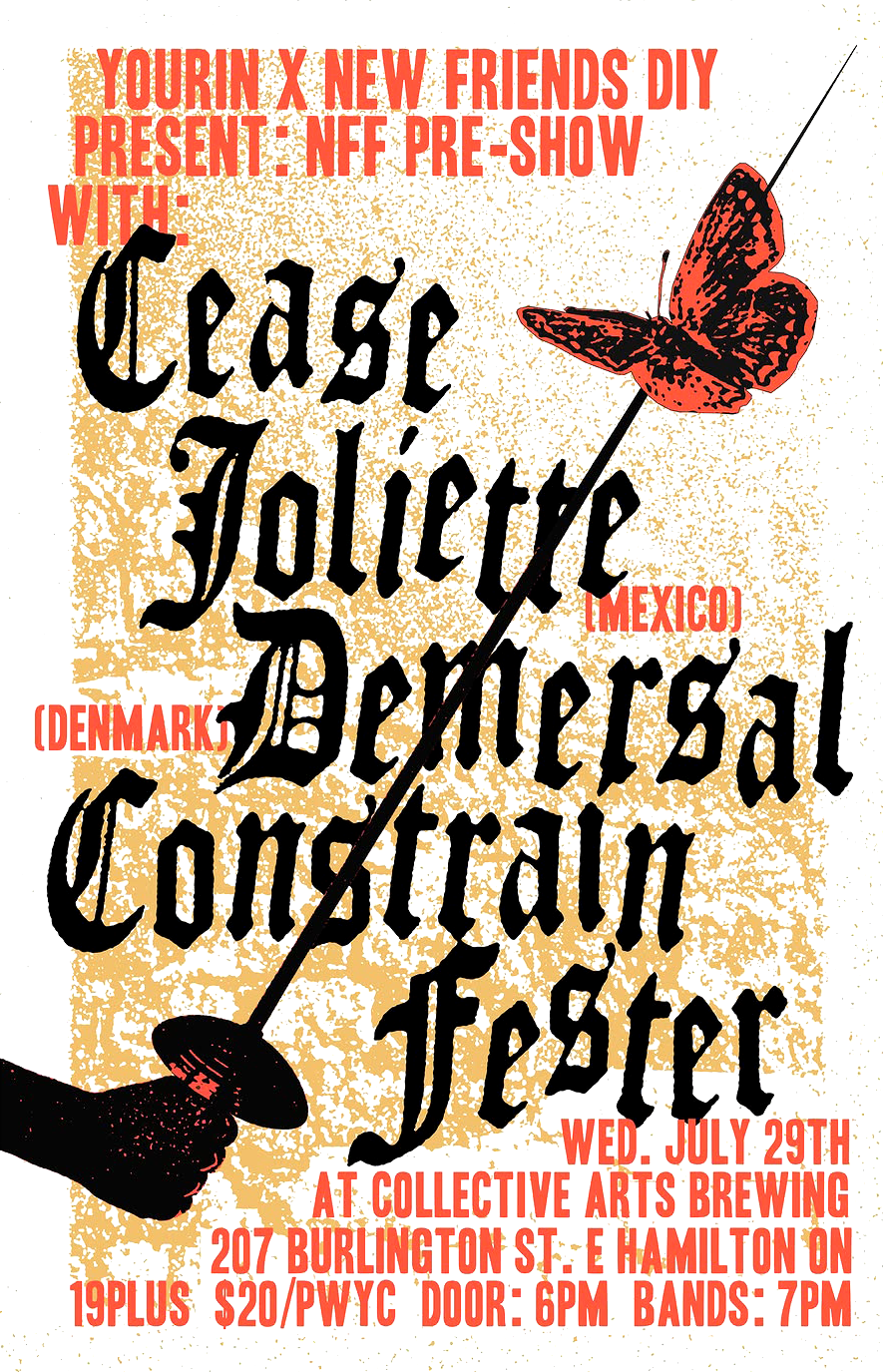 YOURIN x NFF'26 Hamilton Pre-Show: CEASE / Joliette / Demersal / Constrain / Fester