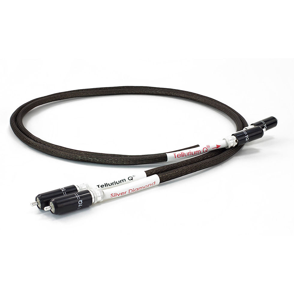 Tellurium Q Silver Diamond RCA Interconnect cable pair 1m
