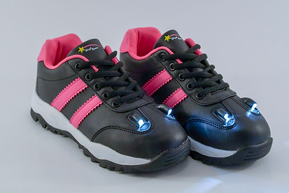 Miniatura: Girls High Beam Light up shoes-Black- Front View