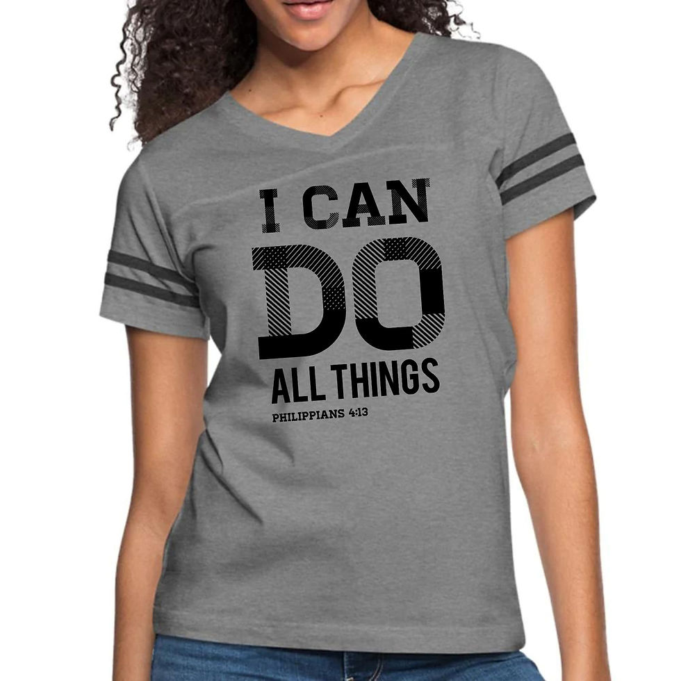 Miniatura: Womens Vintage Sport Graphic T-shirt, i can do All Things Philippians