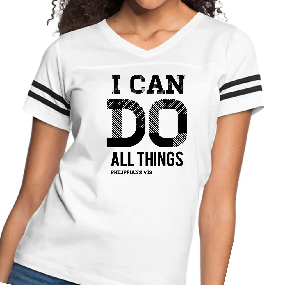 Miniatura: Womens Vintage Sport Graphic T-shirt, i can do All Things Philippians