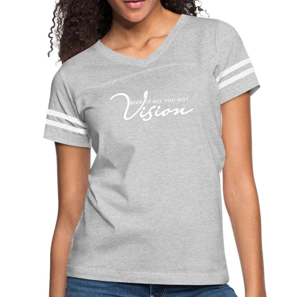 Miniatura: Womens Vintage Sport Graphic T-shirt, Vision - Give it All you Got