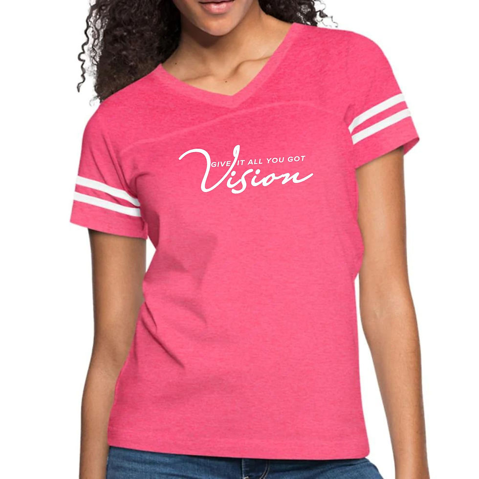 Miniatura: Womens Vintage Sport Graphic T-shirt, Vision - Give it All you Got