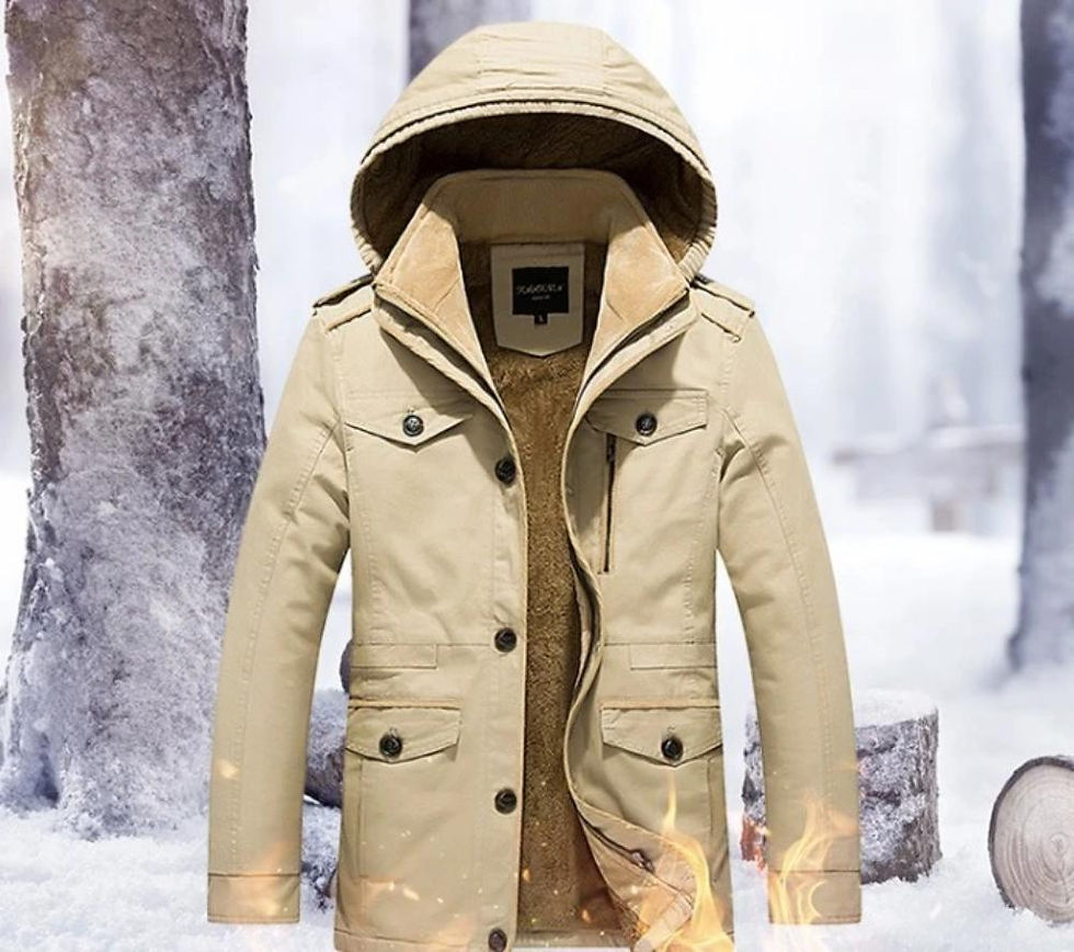 Thumbnail: Mens Hooded Military Style Coat