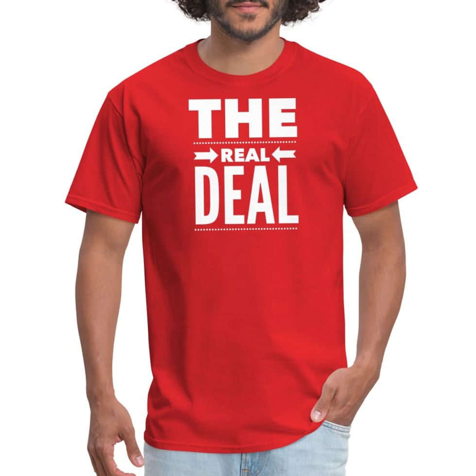 Thumbnail: Mens Unisex T-shirt, the Real Deal Graphic Tee