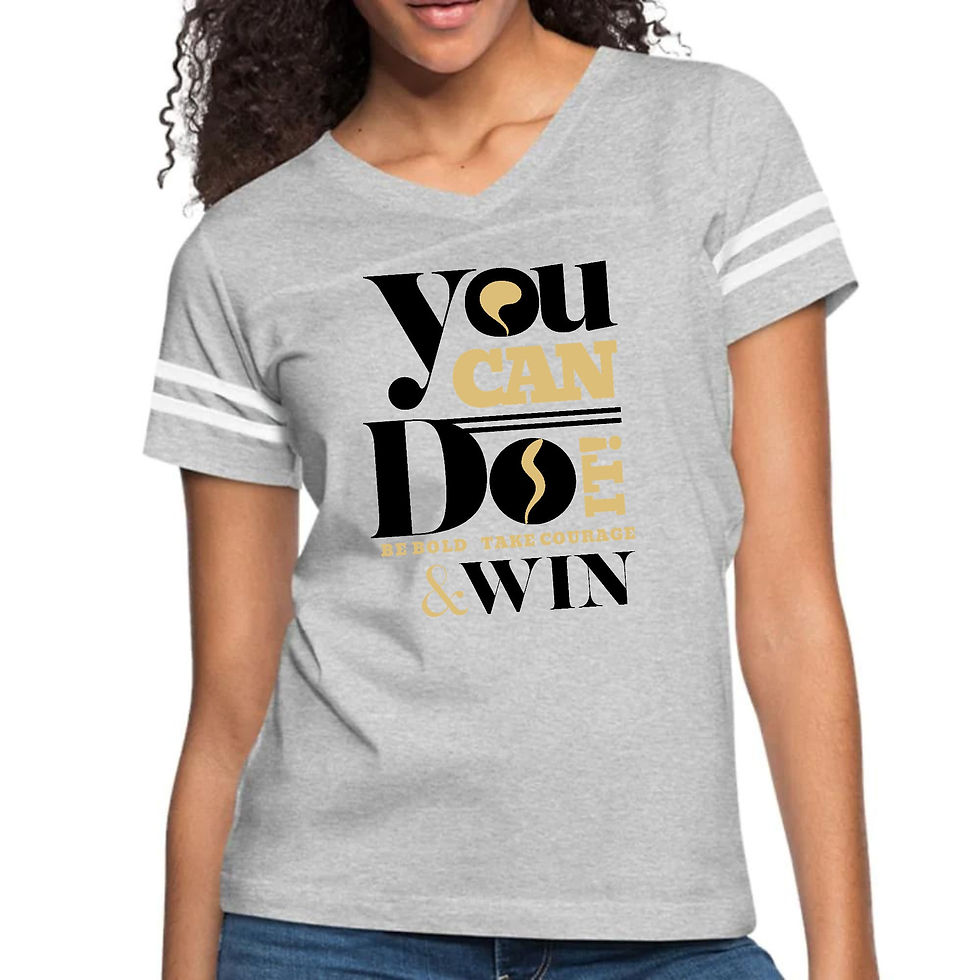Thumbnail: Womens Vintage Sport Graphic T-shirt, you can do it be Bold Take