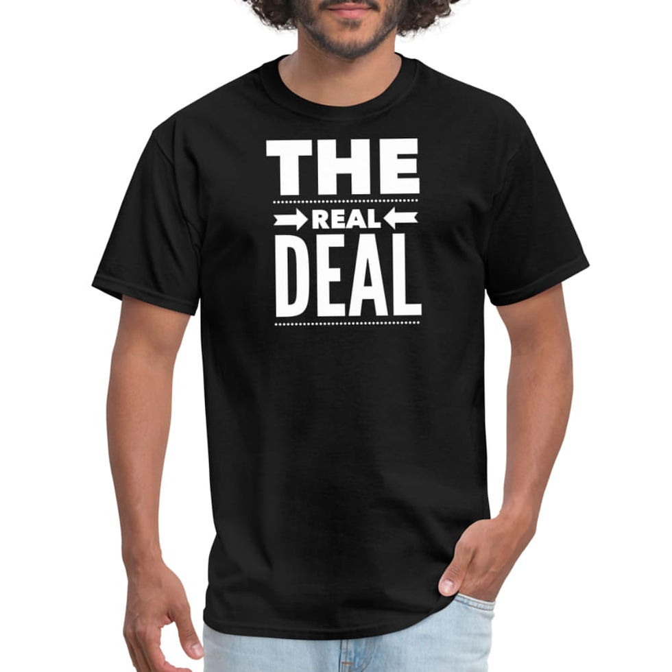 Thumbnail: Mens Unisex T-shirt, the Real Deal Graphic Tee