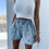 Thumbnail: Love Rhinestones Denim Shorts