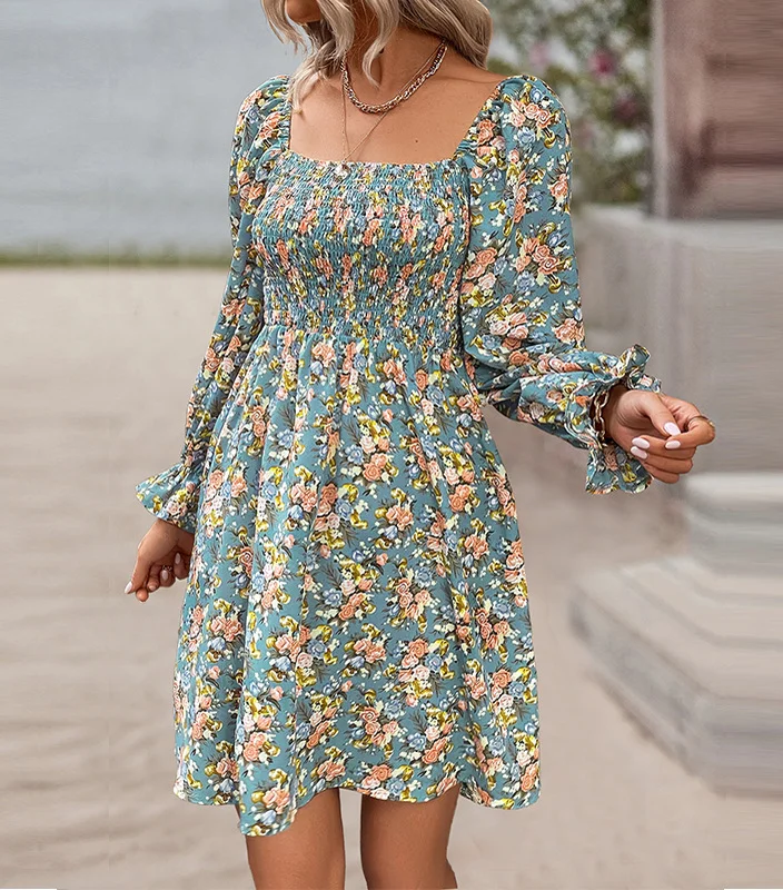Effortless coastal style! The Coastal Elegance A-Line Dress flatters any figure with its chic A-line silhouette, perfect for breezy summer days.
