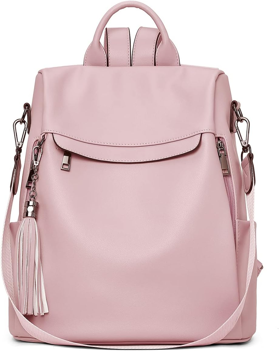 Thumbnail: PU Leather Anti-Theft Tassel Backpack