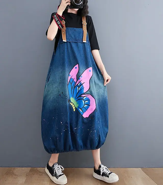 Elevate your style with BC Style & Crafts Butterfly Printed Denim Strap Skirt. Trendy and chic, this skirt adds a touch of whimsy to your wardrobe. Shop now!