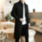 Sovereign Atmospheric – Longline Vinylon-Blend Trench Coat