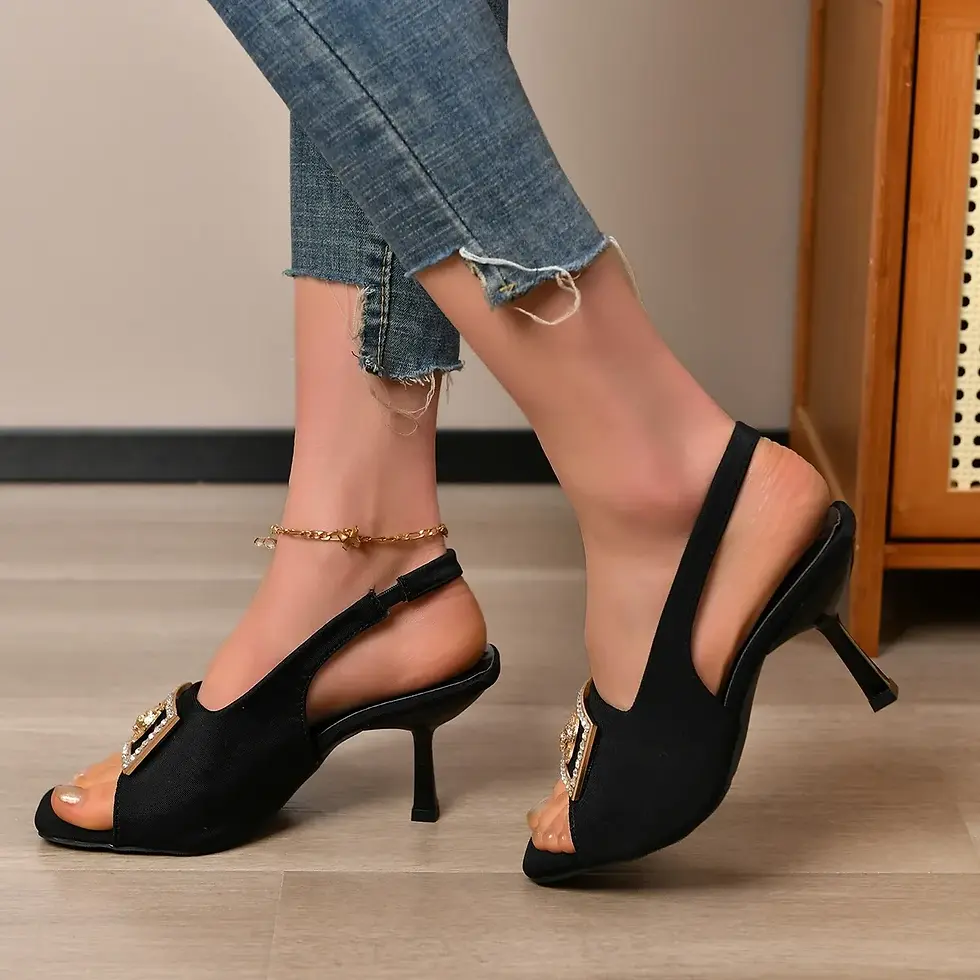 Thumbnail: The Dopamine Dream – Square Toe High Heel Sandals